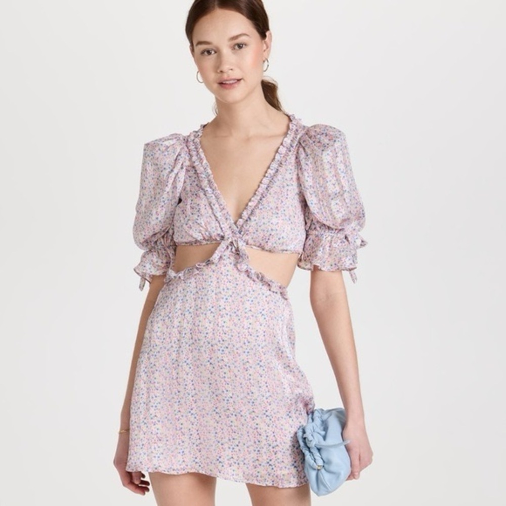For Love And Lemons Floral Pink Dress
